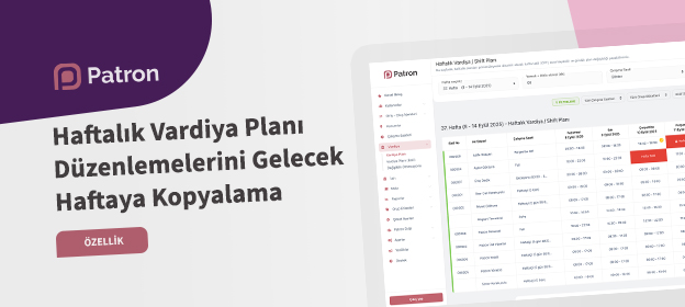Vardiya Planı Düzenlemelerini Gelecek Haftaya Kopyalama Özelliği! Tanıtım Görseli